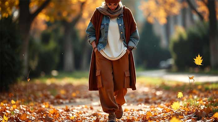 استایل استایل پاییزی لایهلایه و گرم