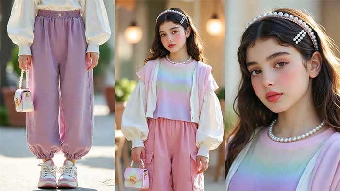 استایل استایل دخترانه رمانتیک و پاستلی